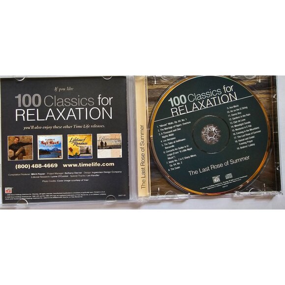 100-Classics For Relaxation: The Last Rose Of Summer CD Time Life Audio Music - Picture 2 of 7